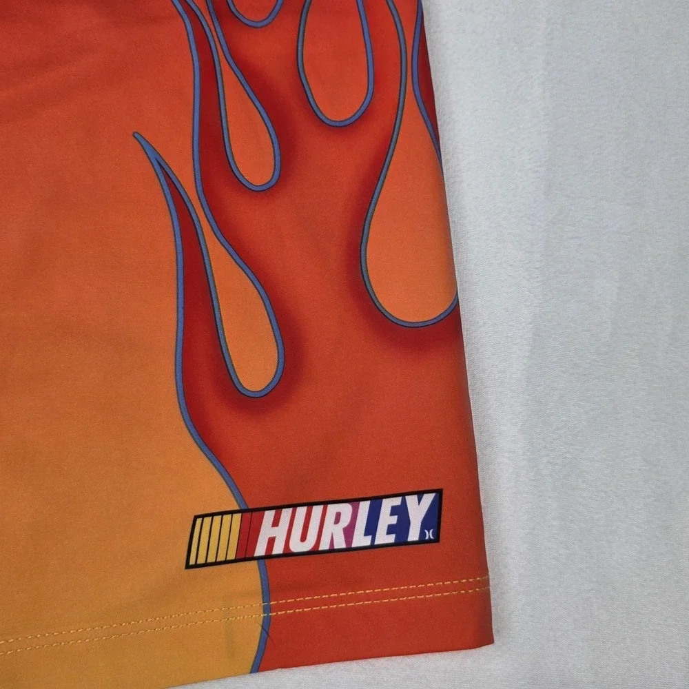 New‎ Hurley Phantom NASCAR Racing Board Shorts Mens 36 Red Orange Eco Flame 18